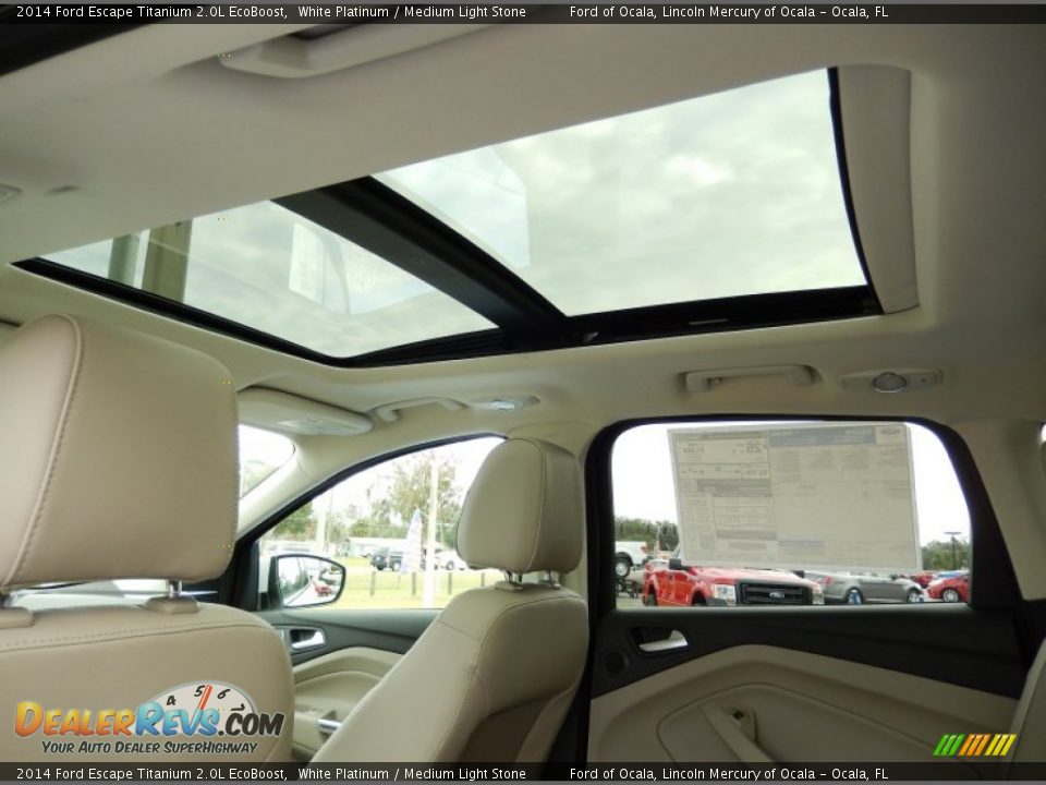2014 Ford Escape Titanium 2.0L EcoBoost White Platinum / Medium Light Stone Photo #8