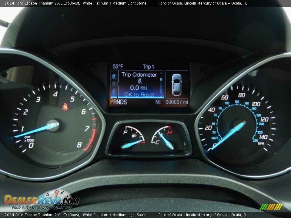2014 Ford Escape Titanium 2.0L EcoBoost White Platinum / Medium Light Stone Photo #10