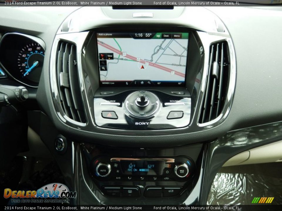 2014 Ford Escape Titanium 2.0L EcoBoost White Platinum / Medium Light Stone Photo #11