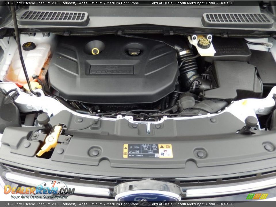 2014 Ford Escape Titanium 2.0L EcoBoost White Platinum / Medium Light Stone Photo #12