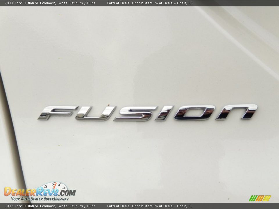 2014 Ford Fusion SE EcoBoost White Platinum / Dune Photo #4