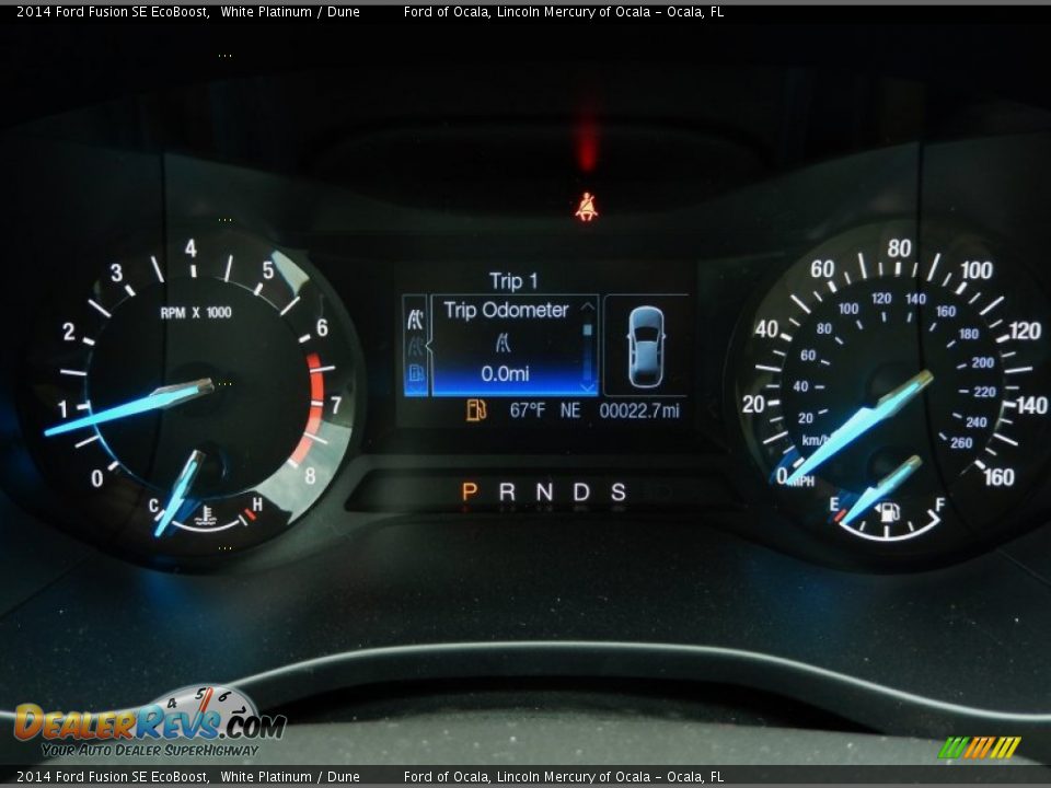 2014 Ford Fusion SE EcoBoost White Platinum / Dune Photo #9