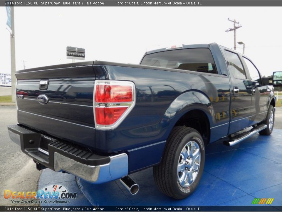 2014 Ford F150 XLT SuperCrew Blue Jeans / Pale Adobe Photo #3