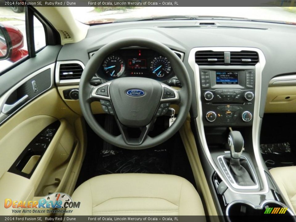 2014 Ford Fusion SE Ruby Red / Dune Photo #8