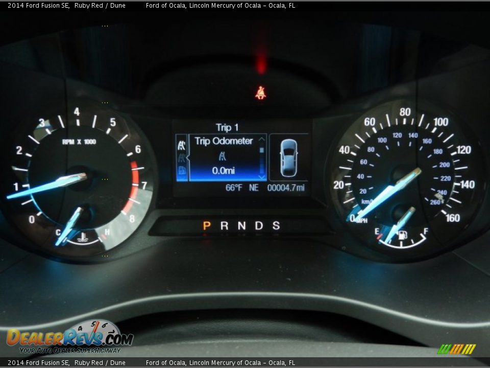 2014 Ford Fusion SE Ruby Red / Dune Photo #9