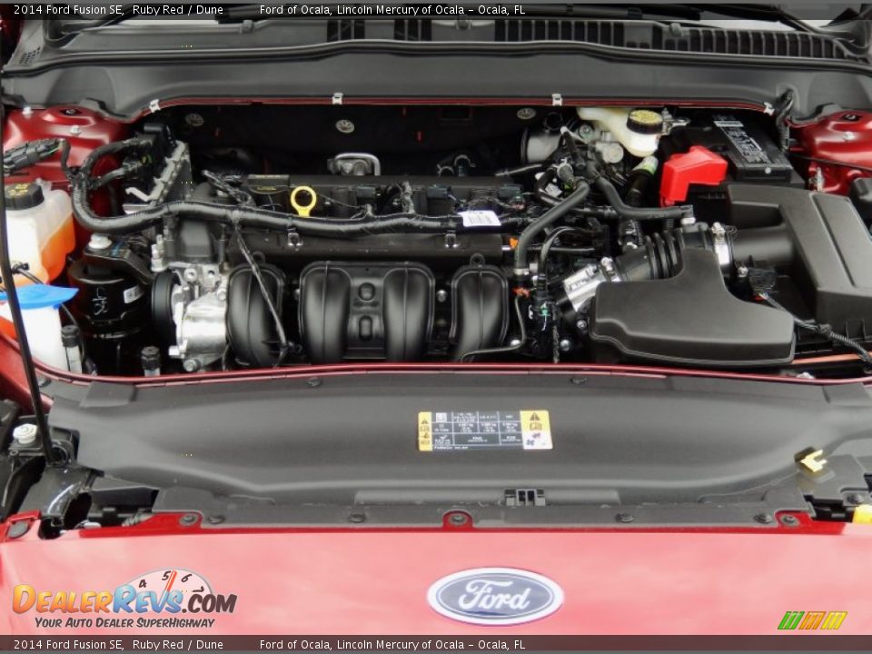 2014 Ford Fusion SE Ruby Red / Dune Photo #11