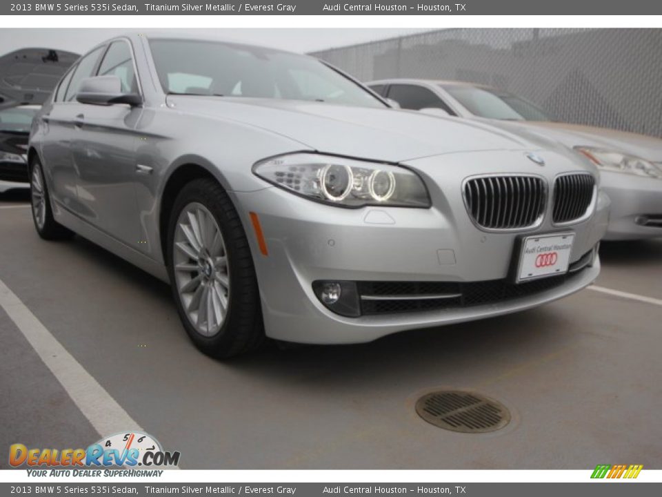 2013 BMW 5 Series 535i Sedan Titanium Silver Metallic / Everest Gray Photo #1
