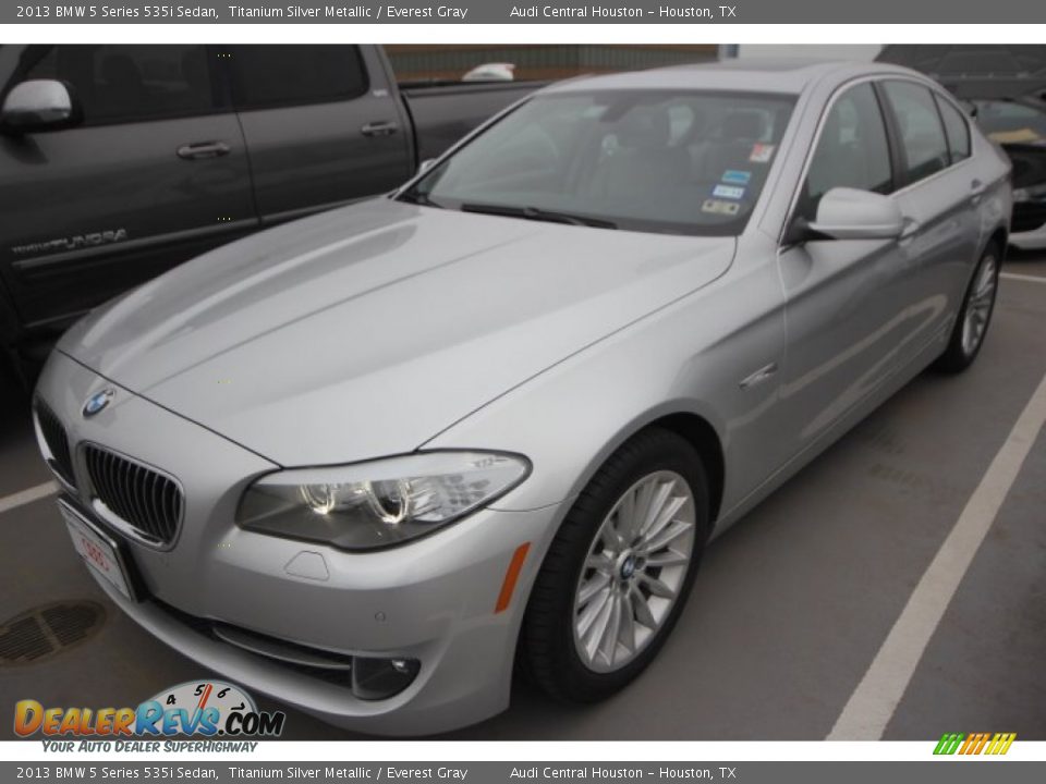 2013 BMW 5 Series 535i Sedan Titanium Silver Metallic / Everest Gray Photo #3