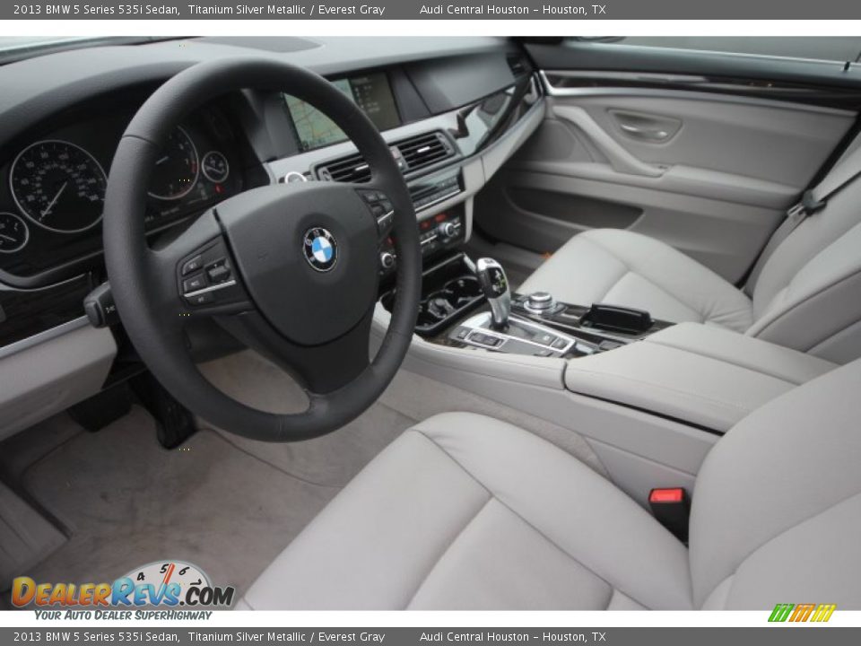 2013 BMW 5 Series 535i Sedan Titanium Silver Metallic / Everest Gray Photo #13