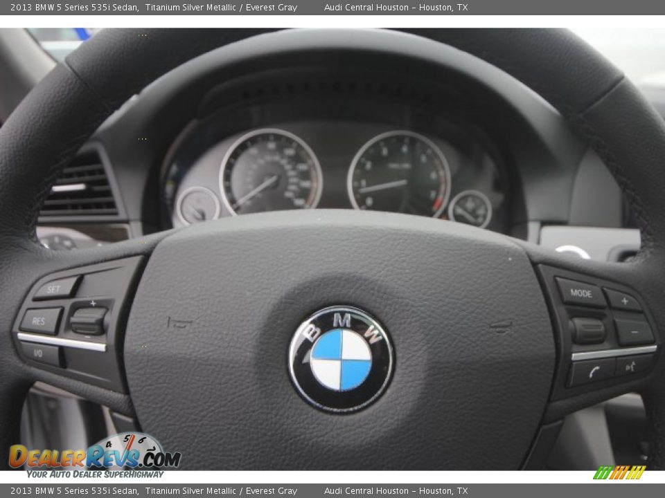 2013 BMW 5 Series 535i Sedan Titanium Silver Metallic / Everest Gray Photo #27