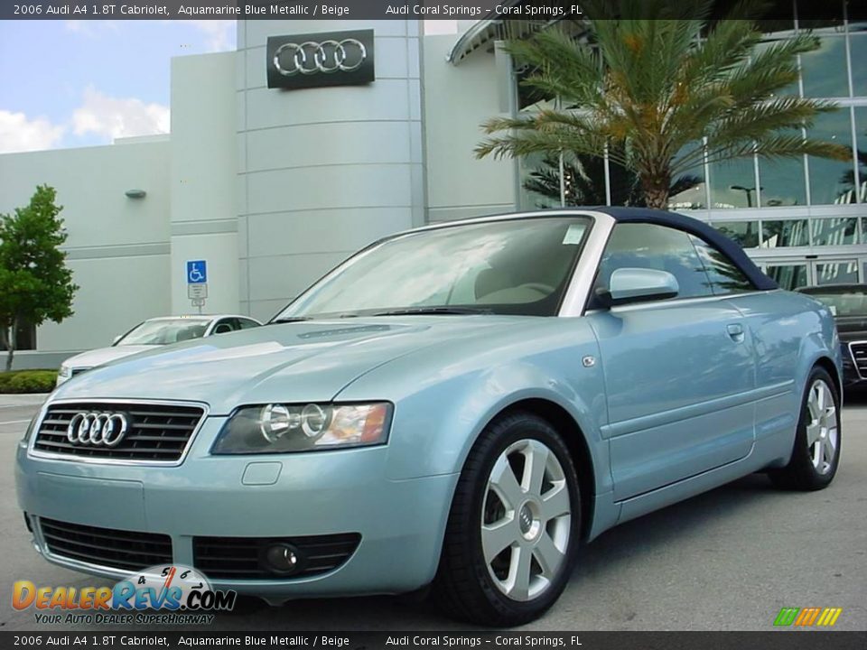 2006 Audi A4 1.8T Cabriolet Aquamarine Blue Metallic / Beige Photo #1
