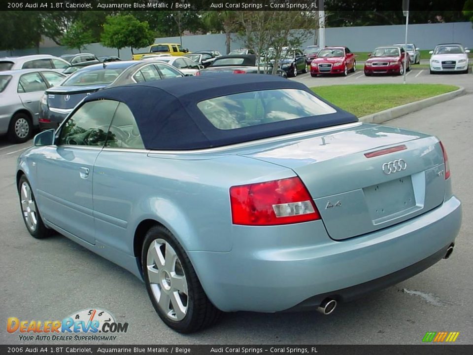 2006 Audi A4 1.8T Cabriolet Aquamarine Blue Metallic / Beige Photo #3