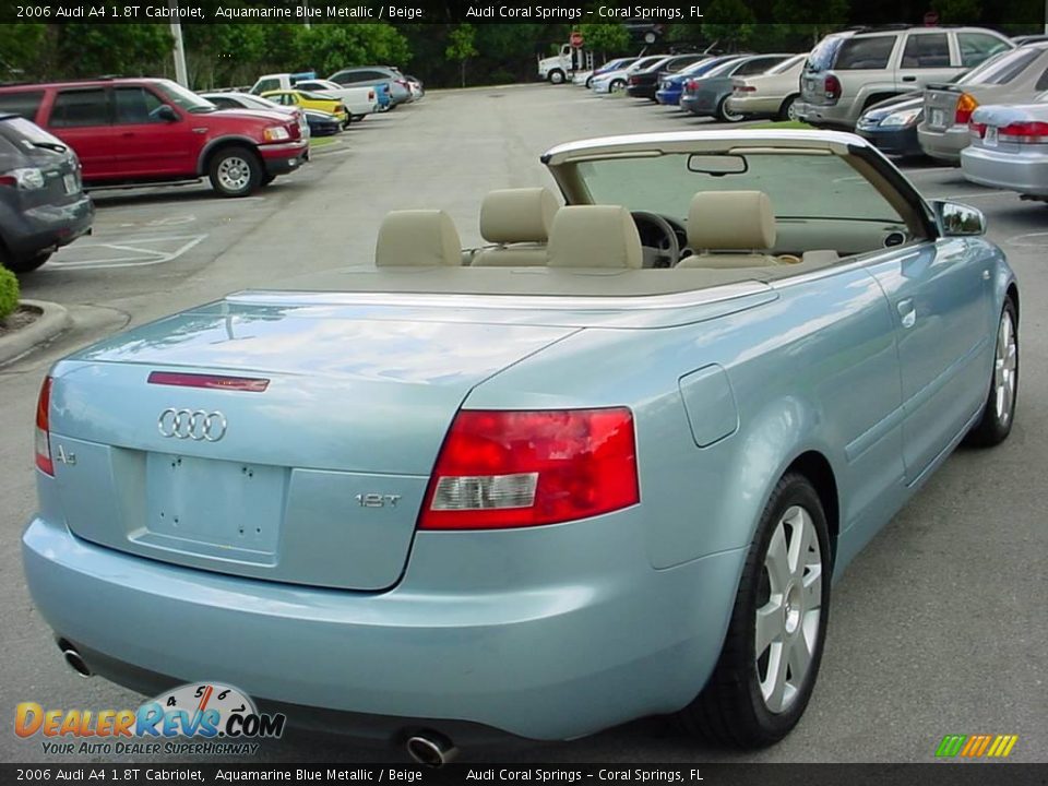 2006 Audi A4 1.8T Cabriolet Aquamarine Blue Metallic / Beige Photo #5