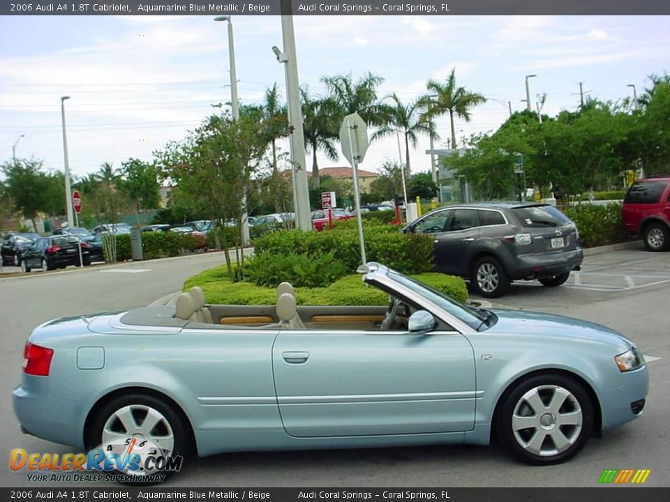 2006 Audi A4 1.8T Cabriolet Aquamarine Blue Metallic / Beige Photo #6
