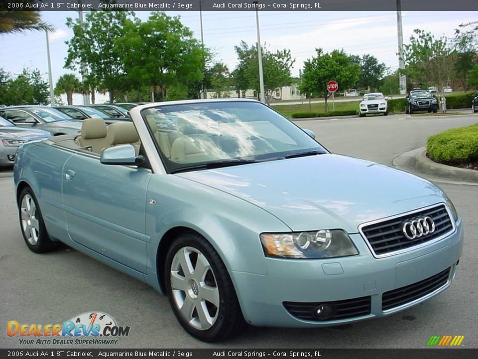 2006 Audi A4 1.8T Cabriolet Aquamarine Blue Metallic / Beige Photo #7