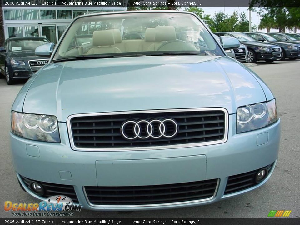 2006 Audi A4 1.8T Cabriolet Aquamarine Blue Metallic / Beige Photo #8