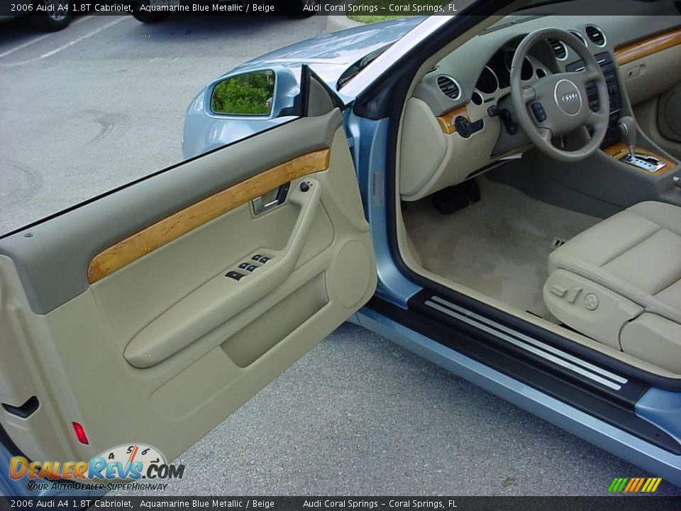 2006 Audi A4 1.8T Cabriolet Aquamarine Blue Metallic / Beige Photo #9