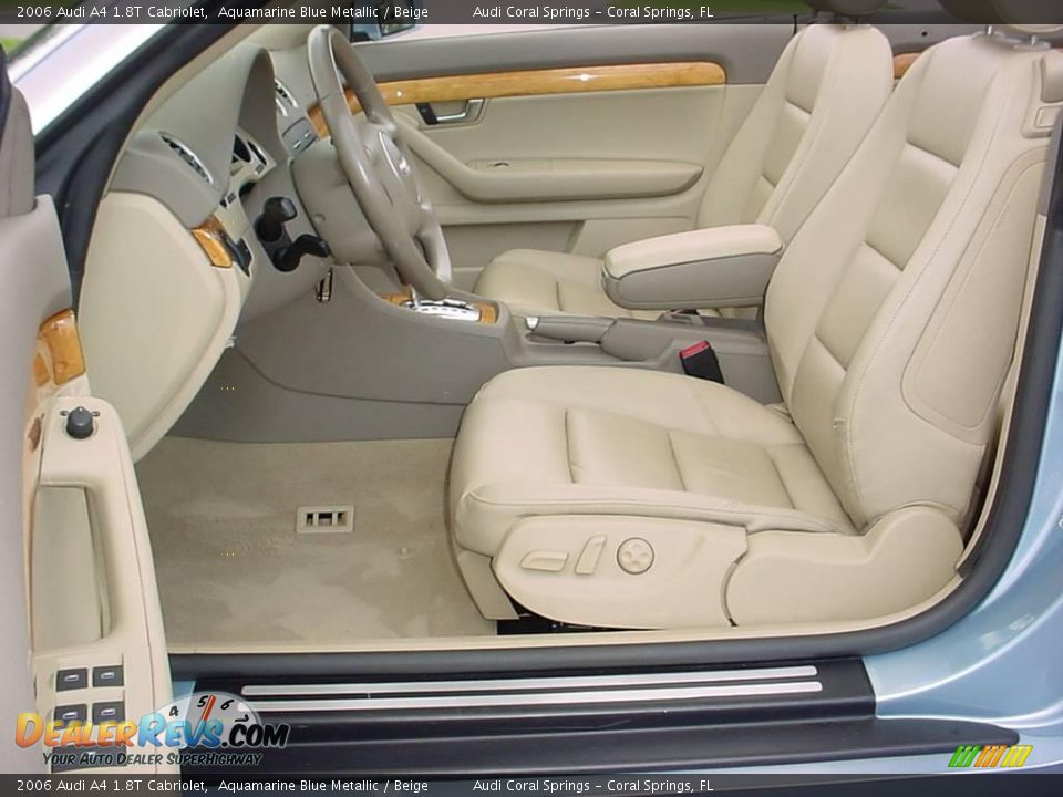 2006 Audi A4 1.8T Cabriolet Aquamarine Blue Metallic / Beige Photo #10