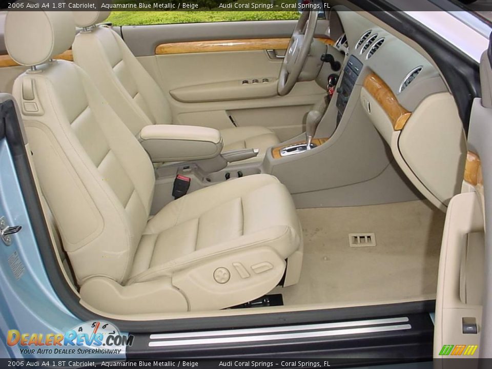 2006 Audi A4 1.8T Cabriolet Aquamarine Blue Metallic / Beige Photo #11