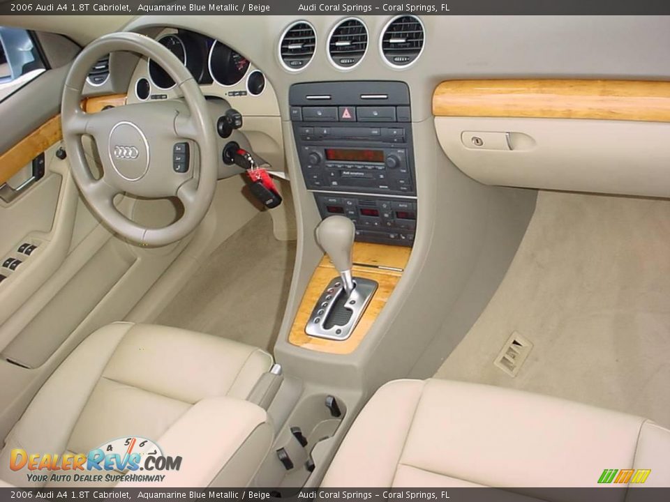 2006 Audi A4 1.8T Cabriolet Aquamarine Blue Metallic / Beige Photo #13