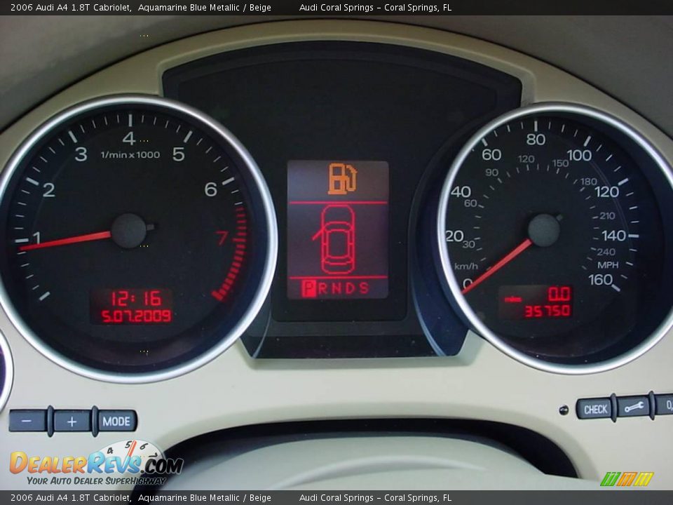 2006 Audi A4 1.8T Cabriolet Aquamarine Blue Metallic / Beige Photo #16