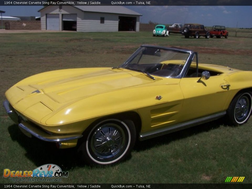 1964 Chevrolet Corvette Sting Ray Convertible Yellow / Saddle Photo #2