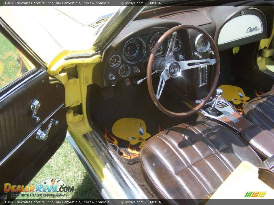 1964 Chevrolet Corvette Sting Ray Convertible Yellow / Saddle Photo #9