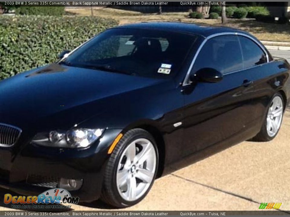 2009 BMW 3 Series 335i Convertible Black Sapphire Metallic / Saddle Brown Dakota Leather Photo #1