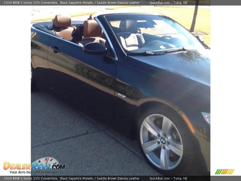 2009 BMW 3 Series 335i Convertible Black Sapphire Metallic / Saddle Brown Dakota Leather Photo #2