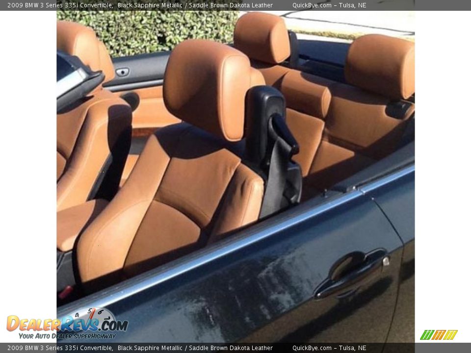 2009 BMW 3 Series 335i Convertible Black Sapphire Metallic / Saddle Brown Dakota Leather Photo #3