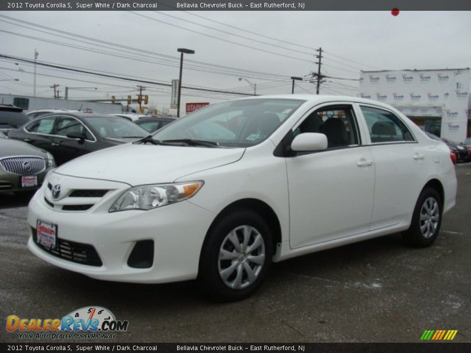 2012 Toyota Corolla S Super White / Dark Charcoal Photo #1