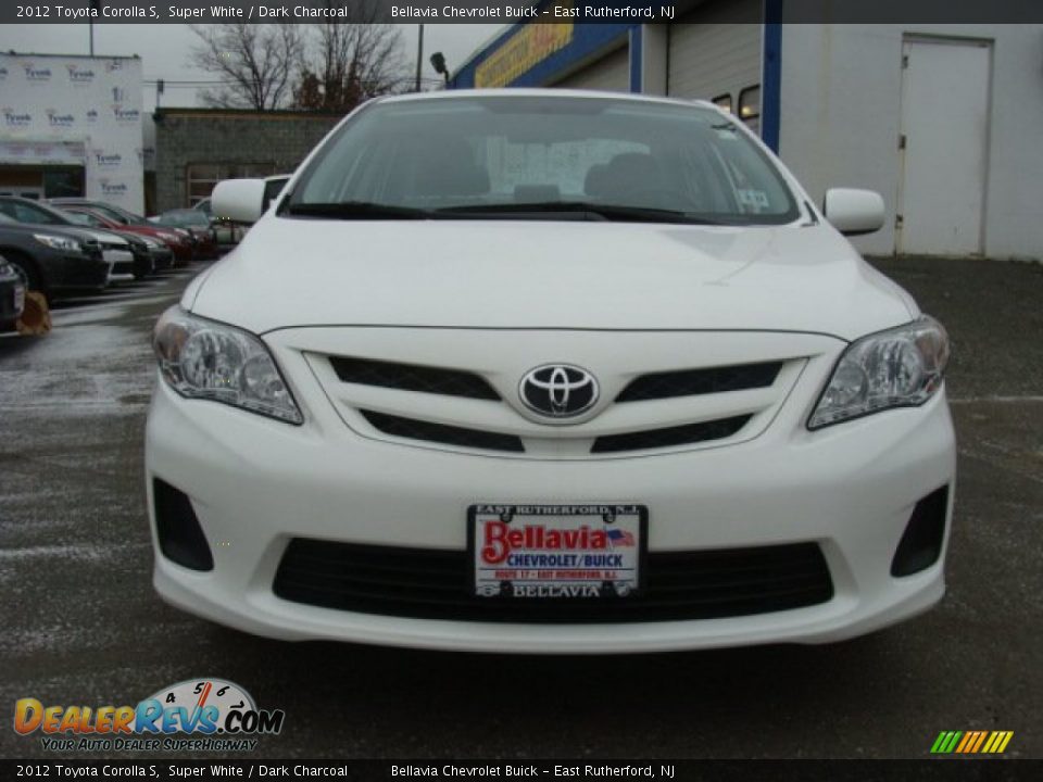 2012 Toyota Corolla S Super White / Dark Charcoal Photo #2