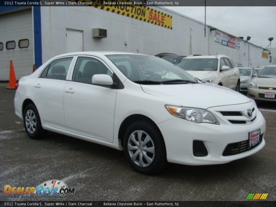 2012 Toyota Corolla S Super White / Dark Charcoal Photo #3