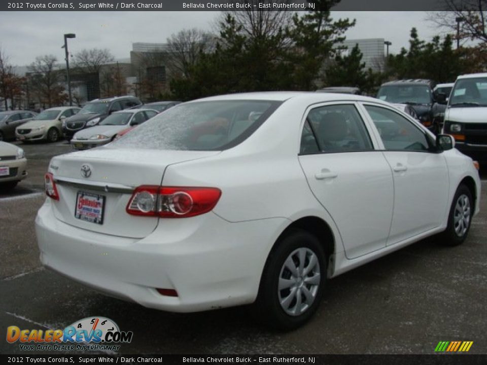 2012 Toyota Corolla S Super White / Dark Charcoal Photo #4