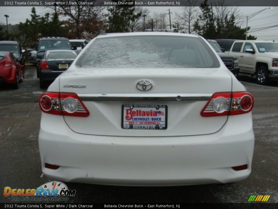 2012 Toyota Corolla S Super White / Dark Charcoal Photo #5