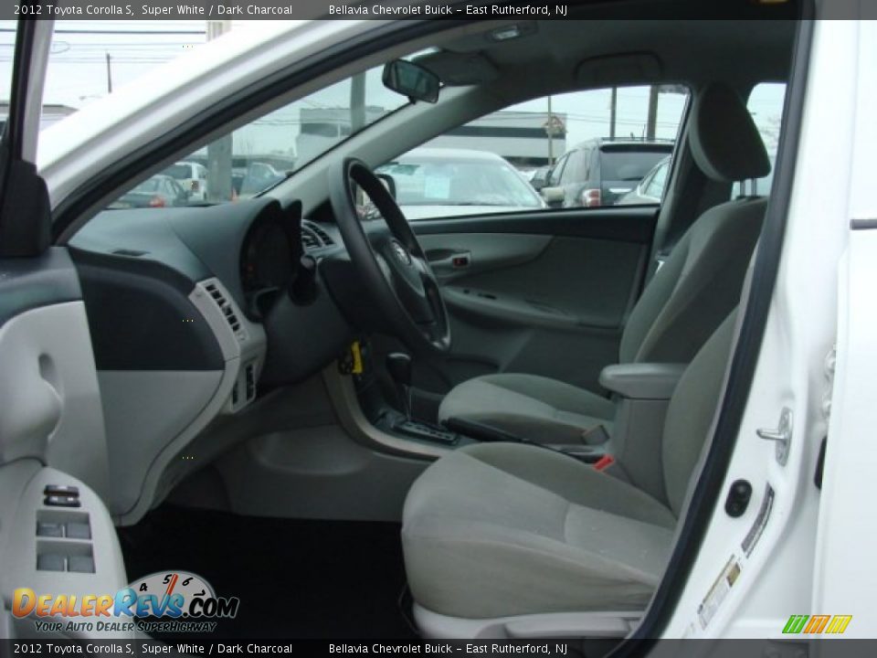 2012 Toyota Corolla S Super White / Dark Charcoal Photo #7