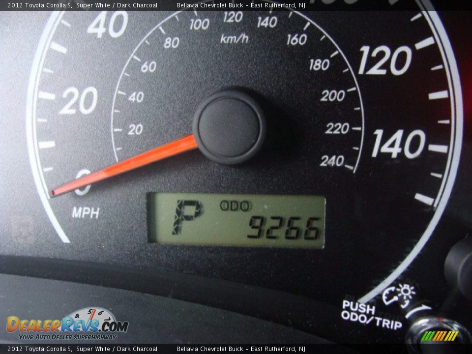 2012 Toyota Corolla S Super White / Dark Charcoal Photo #10