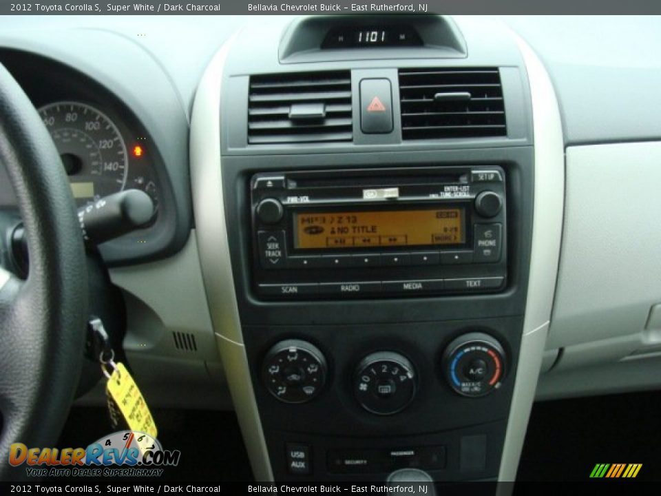 2012 Toyota Corolla S Super White / Dark Charcoal Photo #11