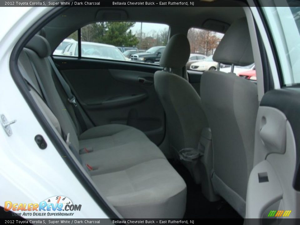 2012 Toyota Corolla S Super White / Dark Charcoal Photo #12