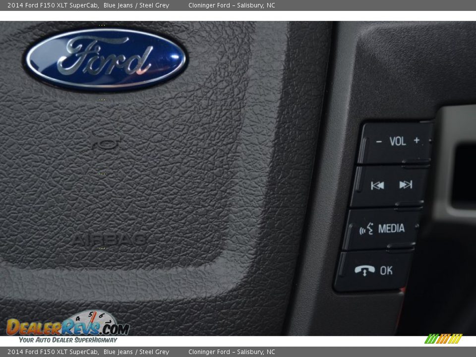 2014 Ford F150 XLT SuperCab Blue Jeans / Steel Grey Photo #19