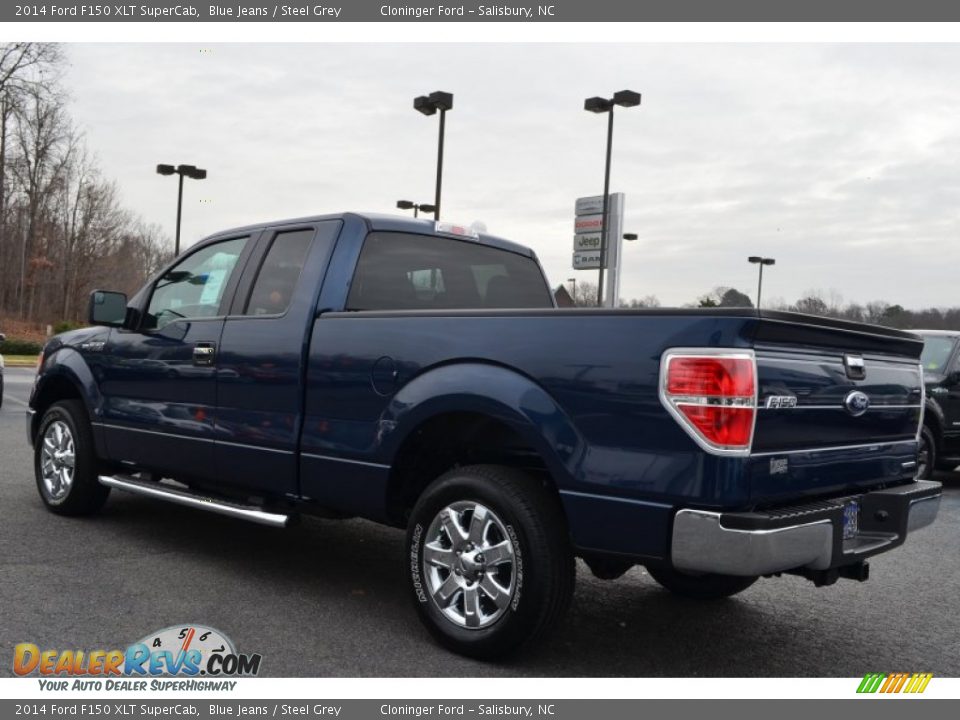 2014 Ford F150 XLT SuperCab Blue Jeans / Steel Grey Photo #25