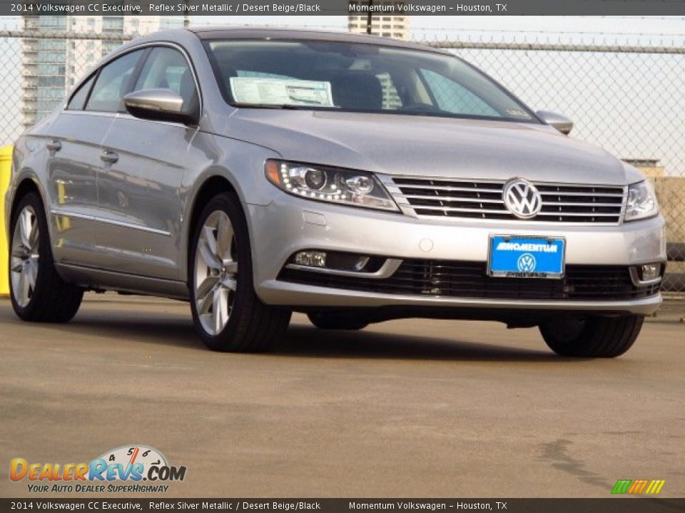 2014 Volkswagen CC Executive Reflex Silver Metallic / Desert Beige/Black Photo #1