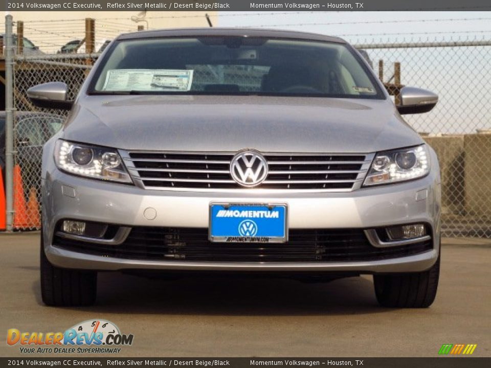 2014 Volkswagen CC Executive Reflex Silver Metallic / Desert Beige/Black Photo #2