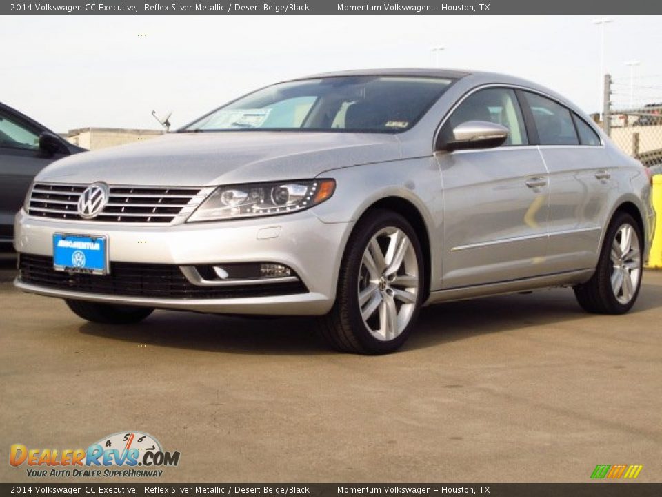 2014 Volkswagen CC Executive Reflex Silver Metallic / Desert Beige/Black Photo #3