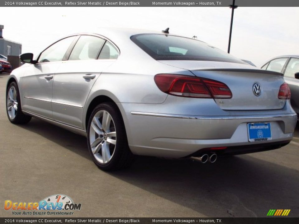2014 Volkswagen CC Executive Reflex Silver Metallic / Desert Beige/Black Photo #4