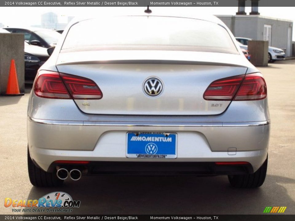 2014 Volkswagen CC Executive Reflex Silver Metallic / Desert Beige/Black Photo #5