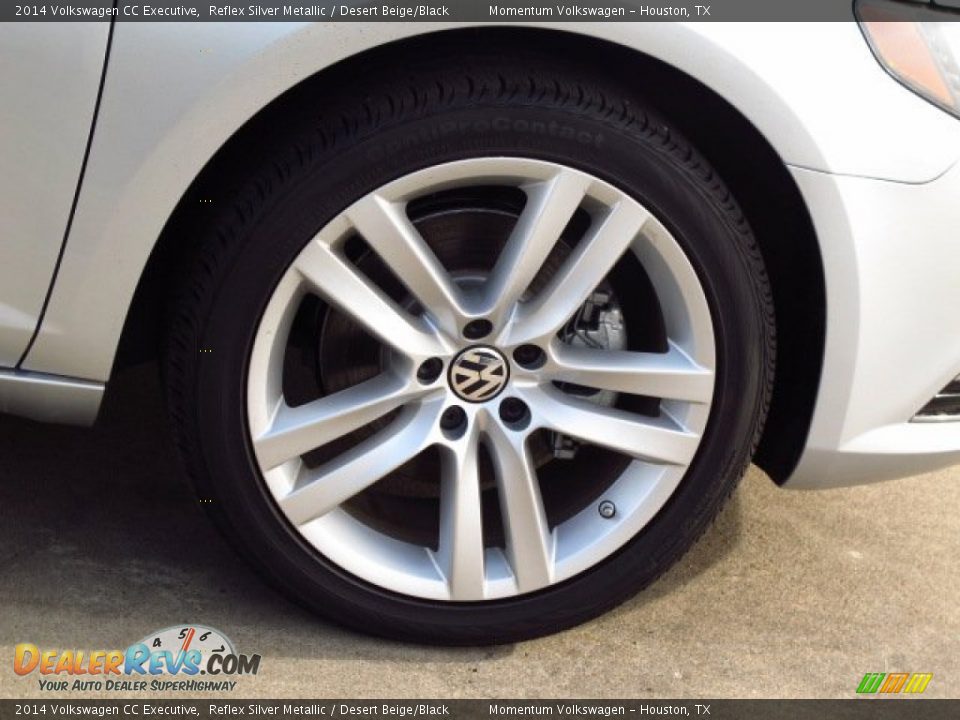 2014 Volkswagen CC Executive Reflex Silver Metallic / Desert Beige/Black Photo #7