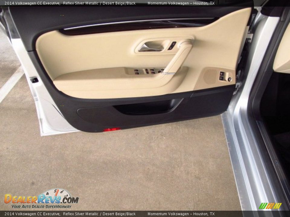 2014 Volkswagen CC Executive Reflex Silver Metallic / Desert Beige/Black Photo #8