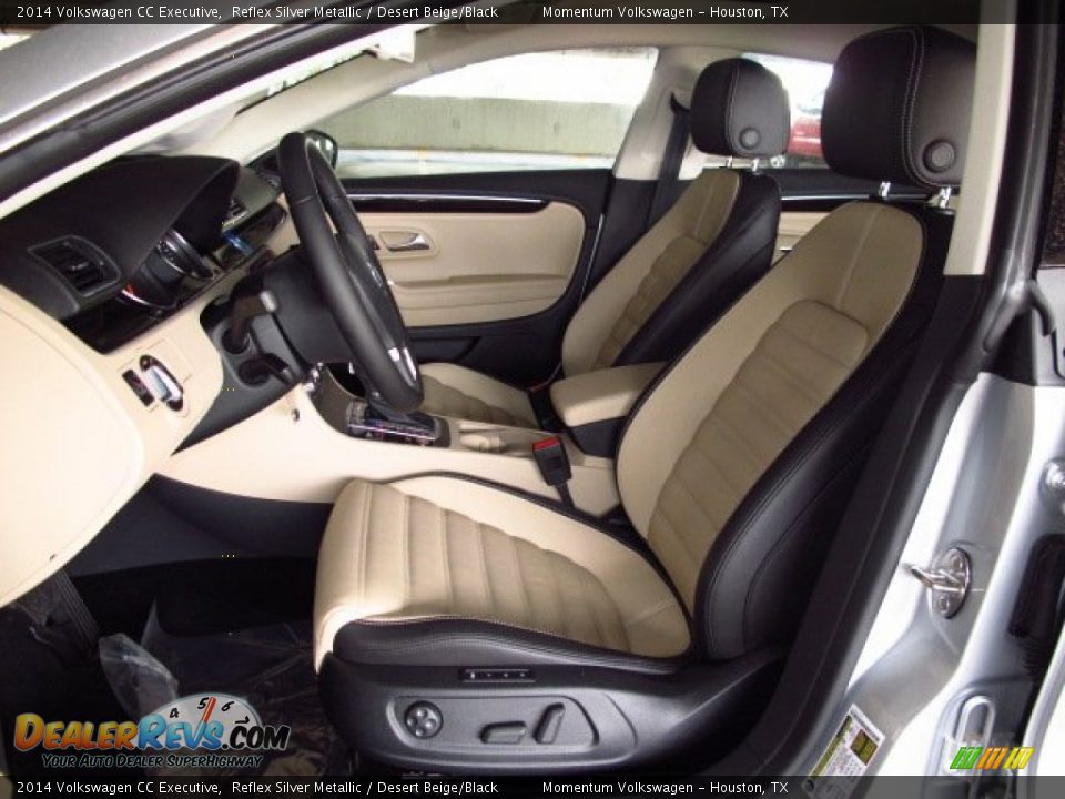 2014 Volkswagen CC Executive Reflex Silver Metallic / Desert Beige/Black Photo #9