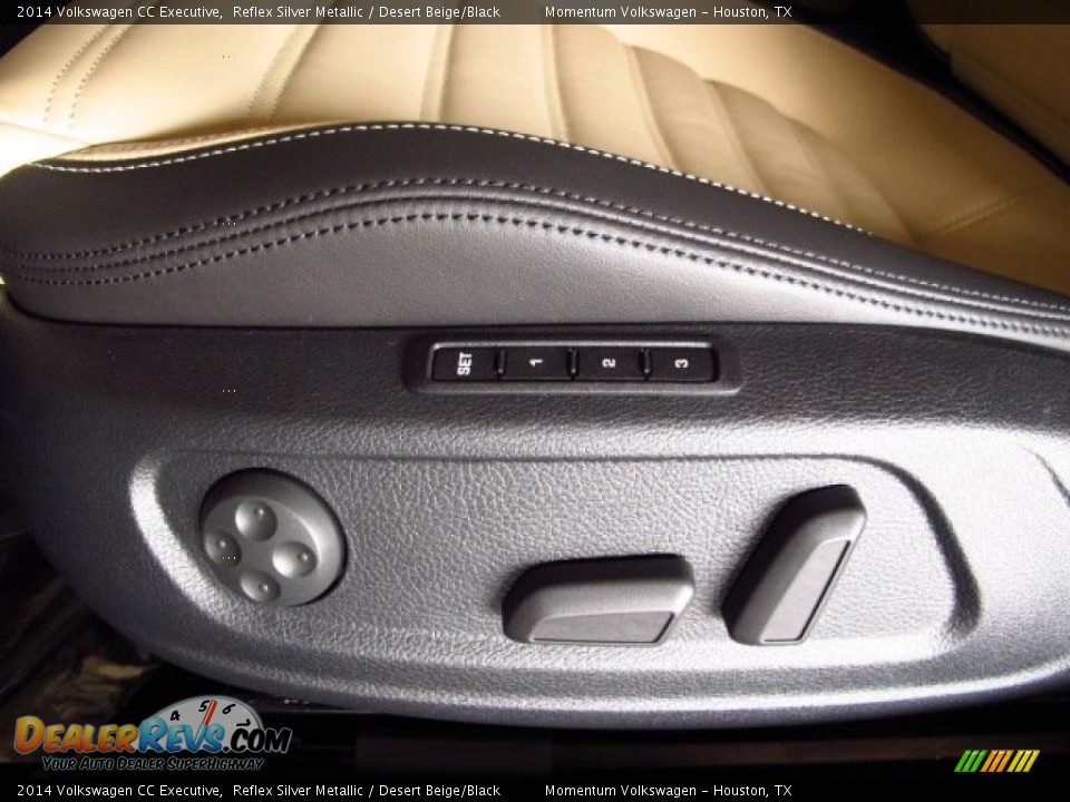 2014 Volkswagen CC Executive Reflex Silver Metallic / Desert Beige/Black Photo #21